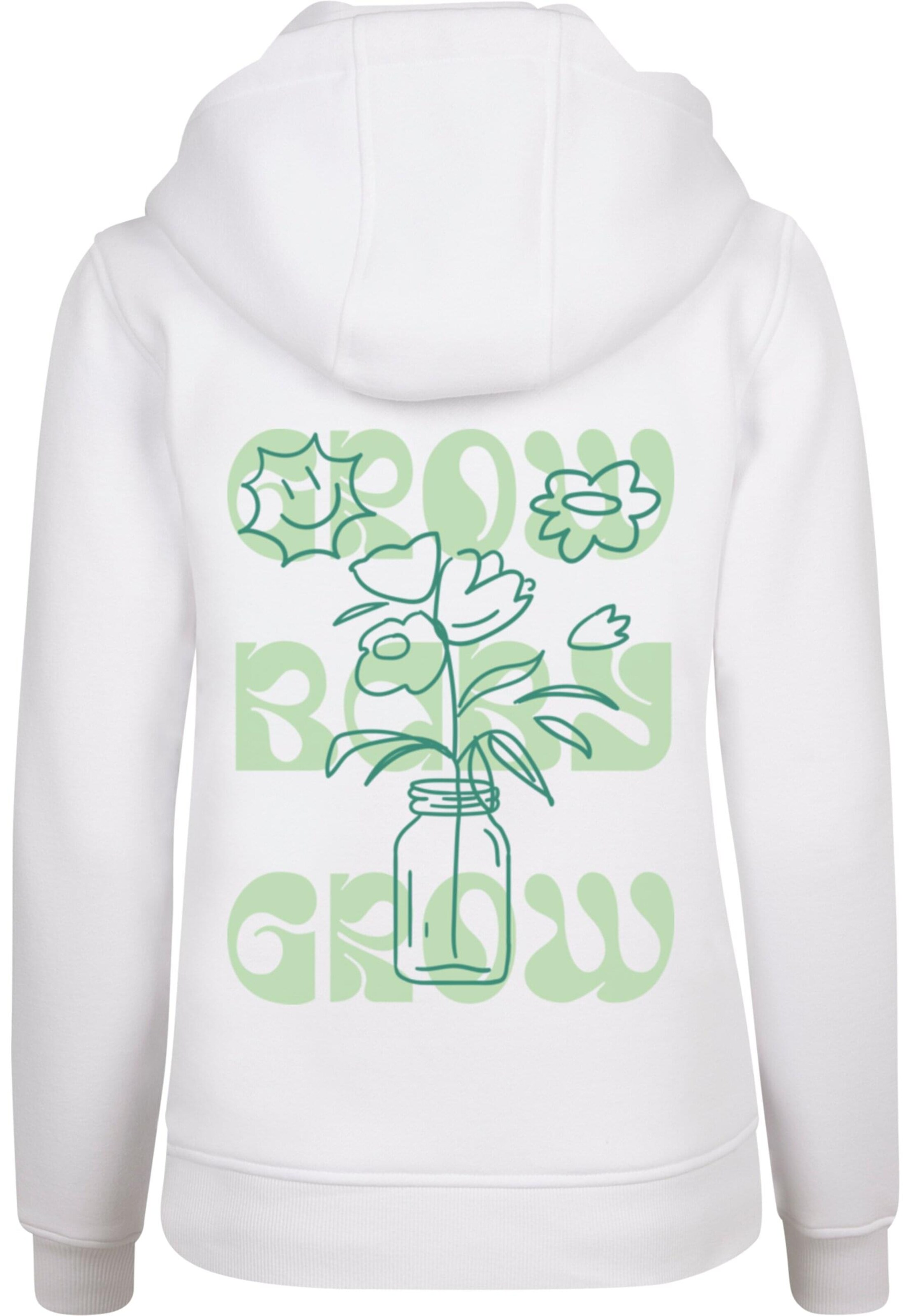 Felpa 'Grow, Baby, Grow' di Merchcode in bianco