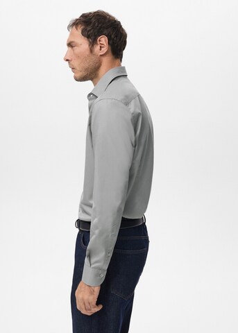 MANGO MAN Slim Fit Hemd 'Bilbao1' in Grau
