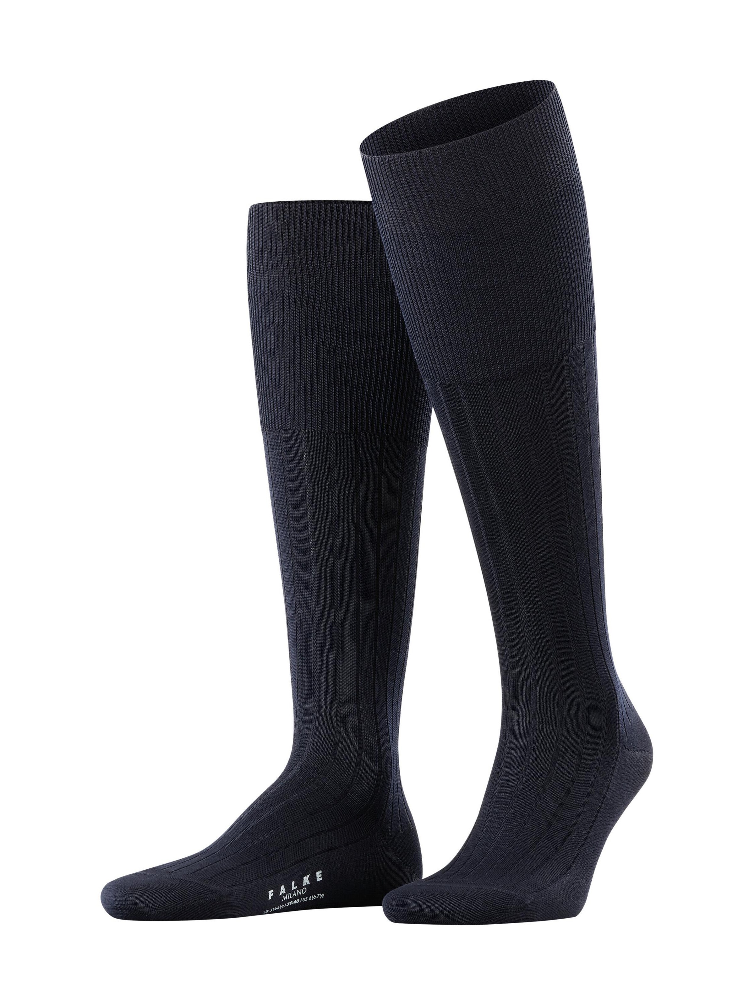 FALKE Knee High Socks 'Milano' in Blue