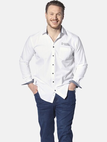 Jan Vanderstorm Regular fit Button Up Shirt 'Ulfe' in Blue