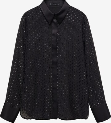 MANGO Blouse 'GLIN' in Zwart: voorkant