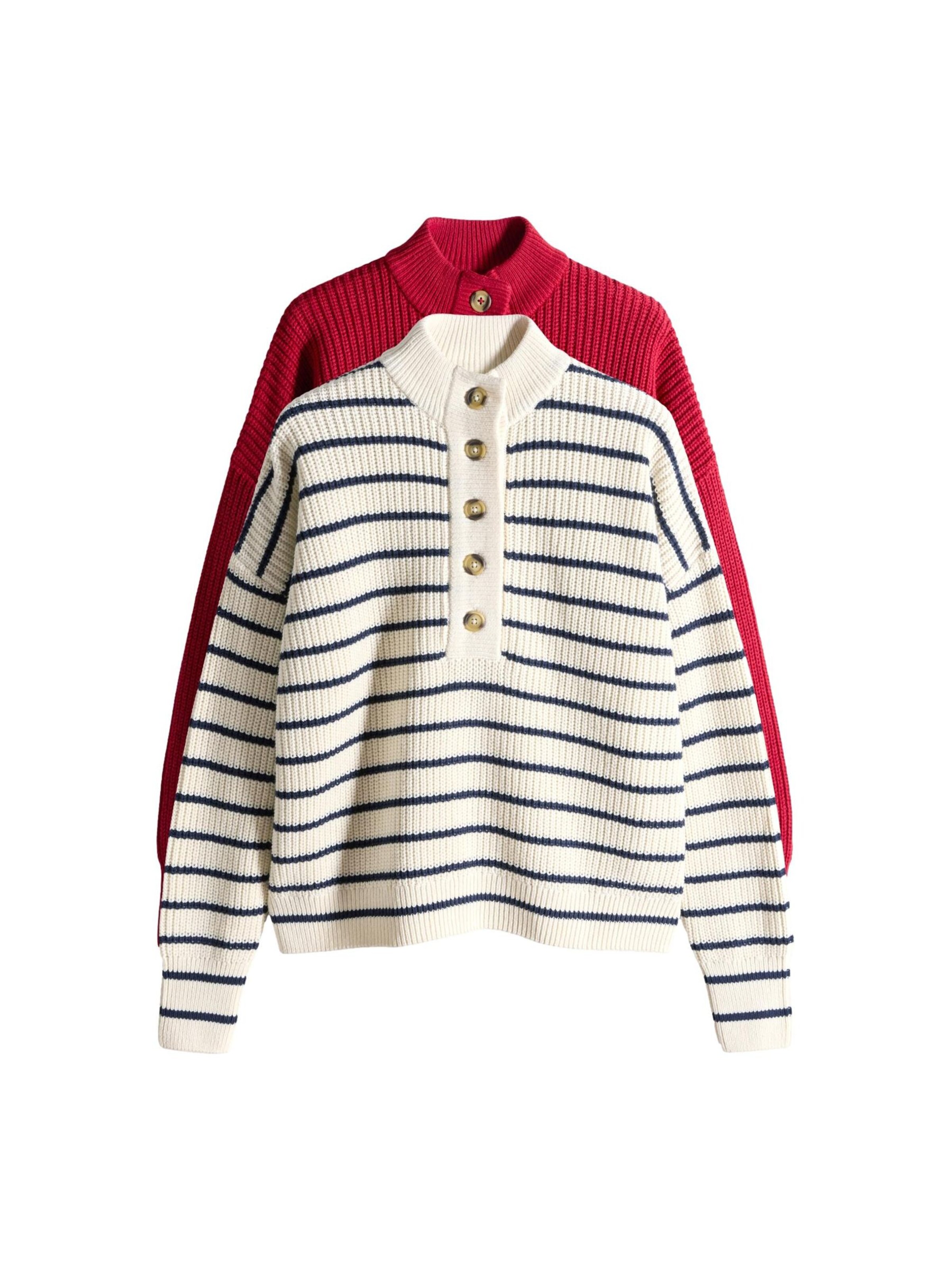 The Set Tröja i marinblå / röd / vit, Produktvy