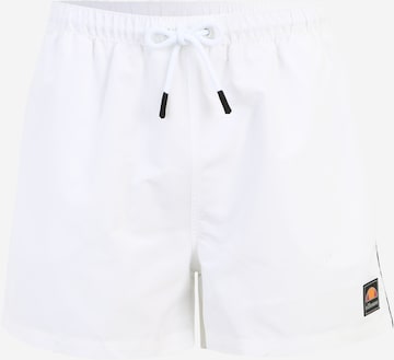 ELLESSE Athletic Swim Trunks 'Marche' in White: front