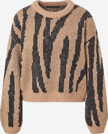 VERO MODA Sweater 'ZELMA' in Brown: front