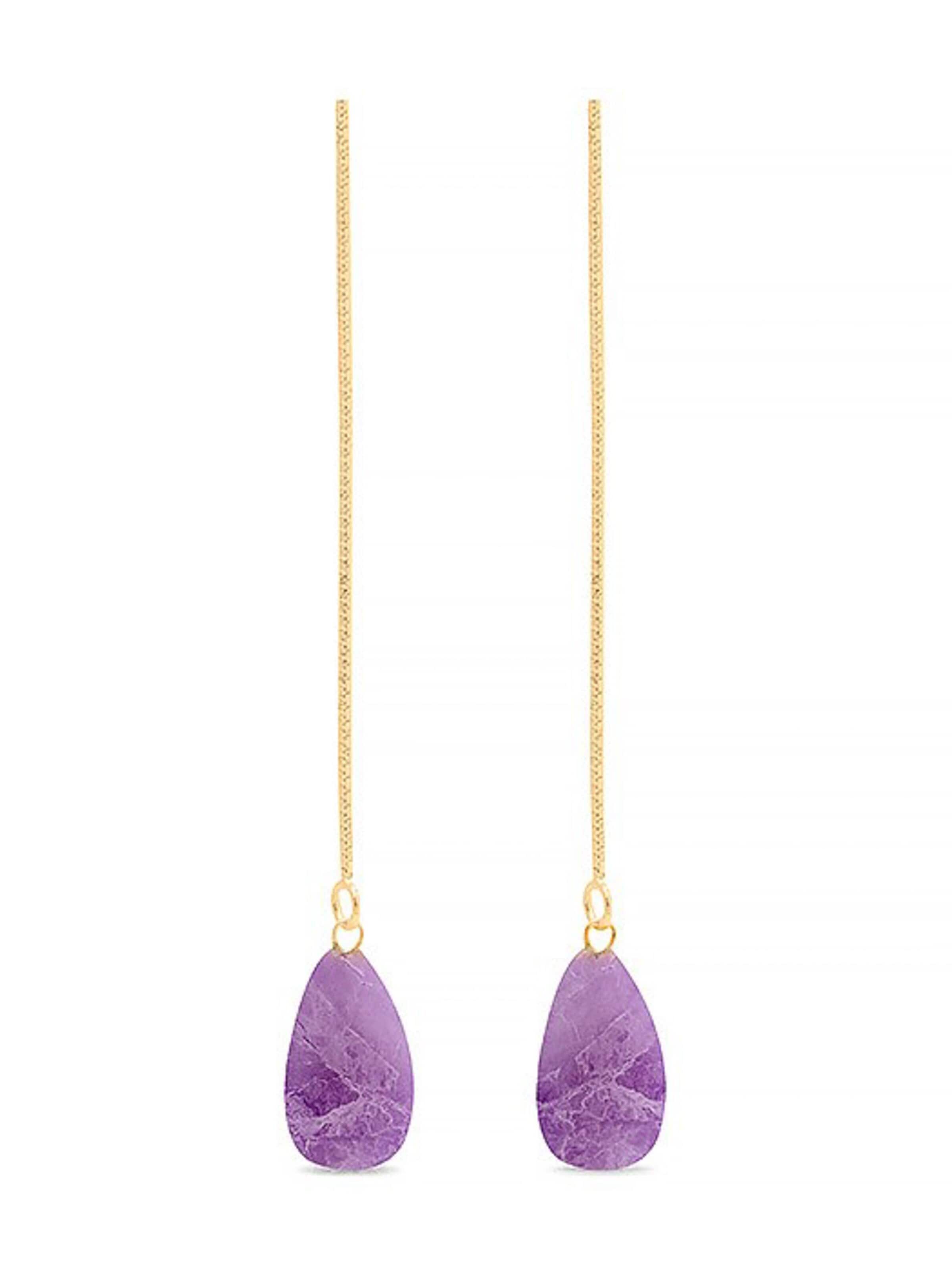Luxenter Earrings 'Zoqoyi' in Purple: front