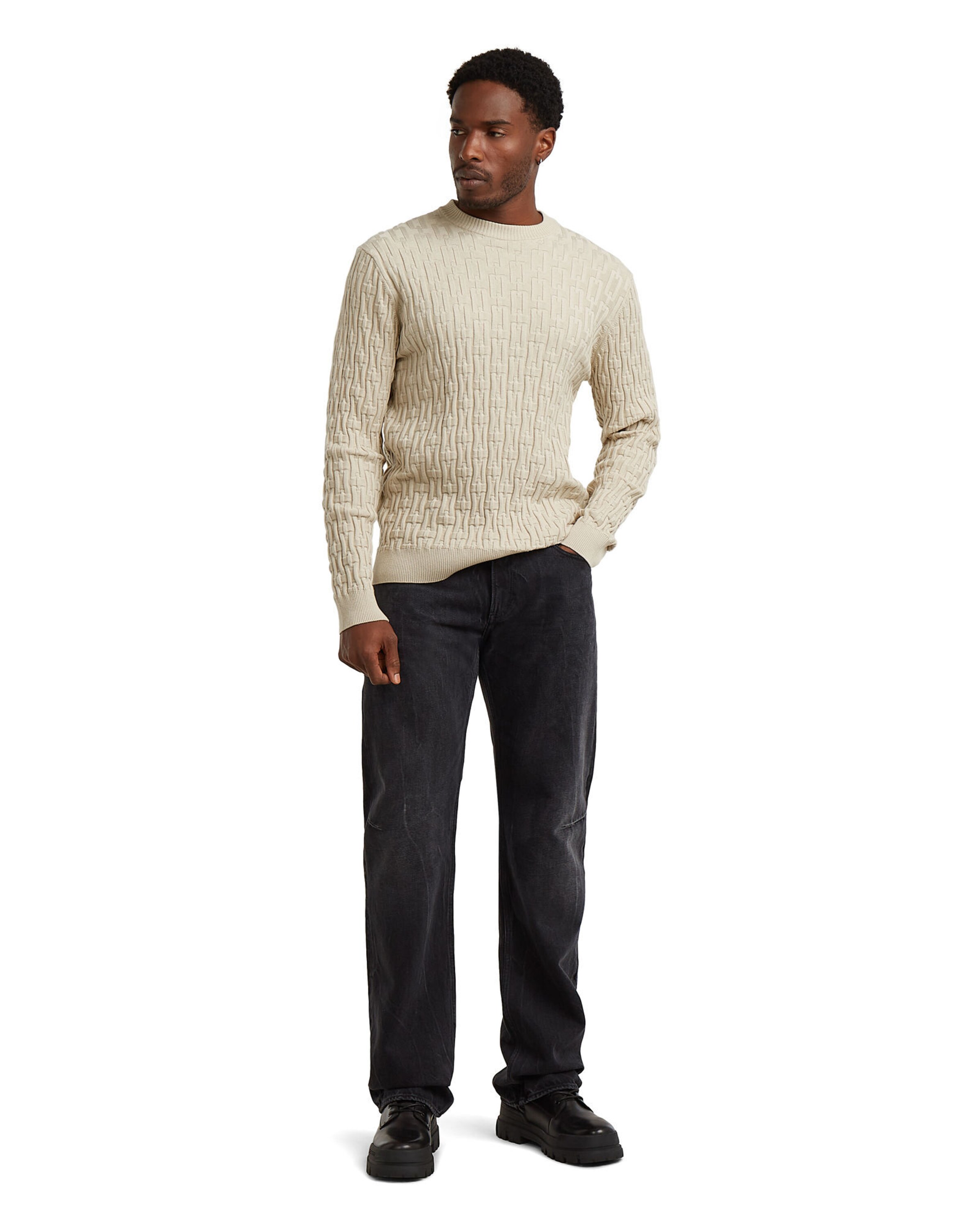 G-STAR Pullover 'Chain Structured' in Beige