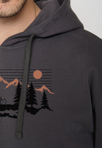 GREENBOMB Sweatshirt 'Bike Mountain Pines' in Grijs