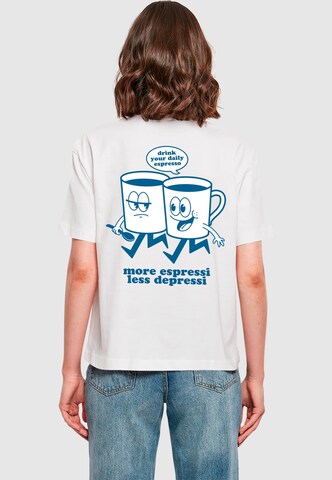 Miss Tee Shirts 'Daily Espresso' i hvid: forside