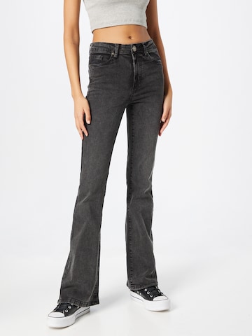 Urban Classics Flared Jeans in Zwart: voorkant