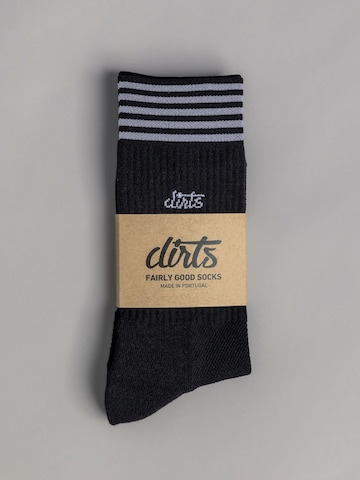 Dirts Sportsocken 'Striped Athletic Socks'‌‌‌‌‌‌ in Schwarz