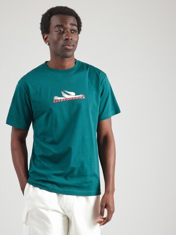 T-Shirt 'Racer' Cleptomanicx en vert : devant