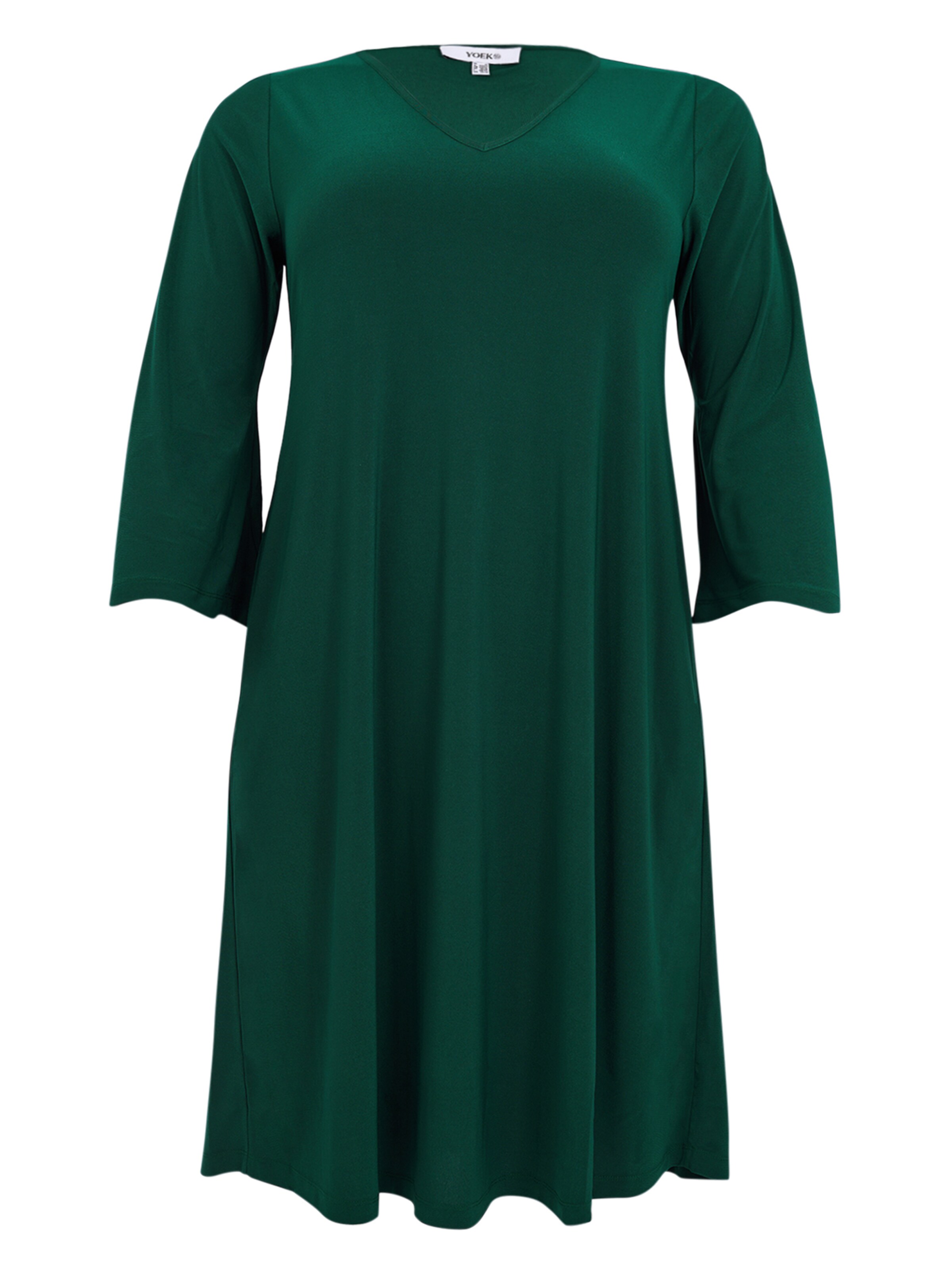 YOEK Jurk in Groen: voorkant