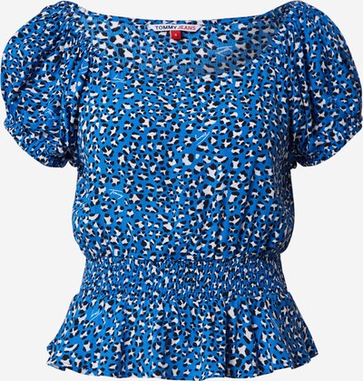 Tommy Jeans Bluse in himmelblau / schwarz / weiß, Produktansicht