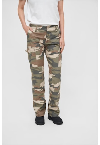 Coupe slim Pantalon cargo Brandit en vert : devant