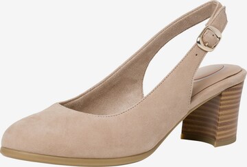 TAMARIS Slingpumps in Beige: predná strana