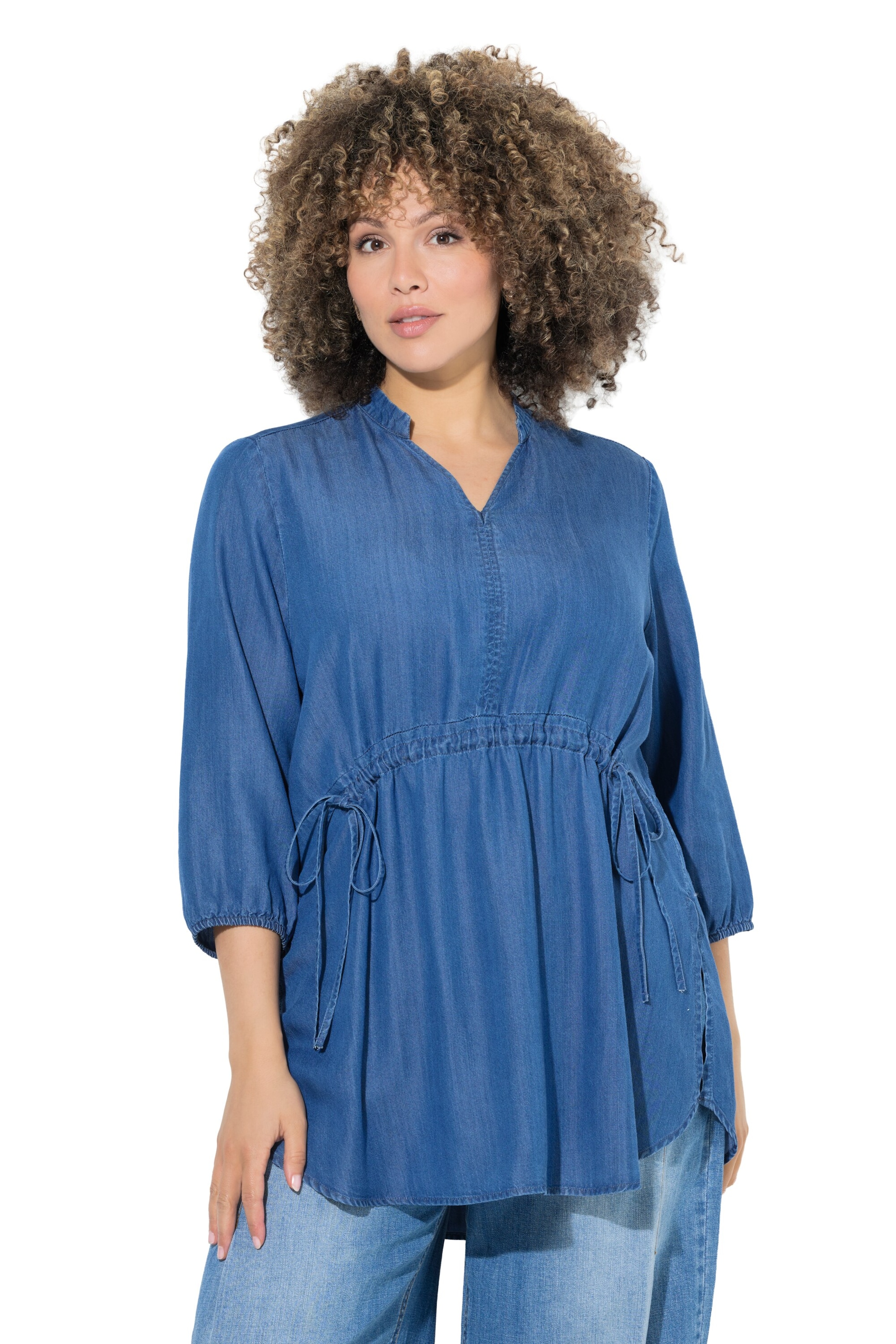 Ulla Popken Bluza | modra barva: sprednja stran