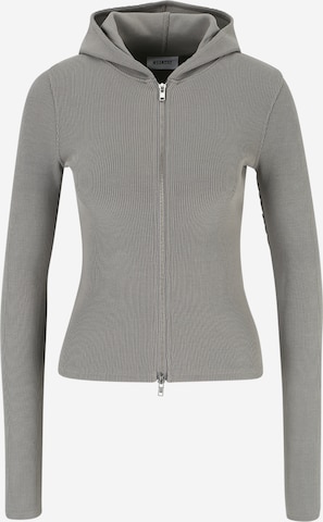 WEEKDAY Zip-Up Hoodie in Grey: front