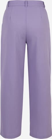 Noisy May Petite Regular Pleat-Front Pants 'Almond' in Purple