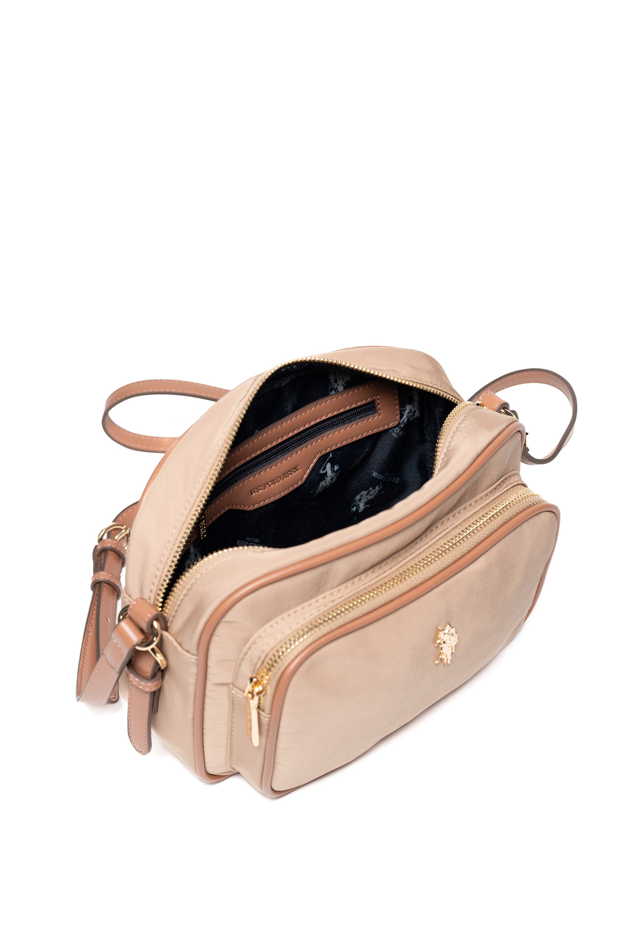 U.S. POLO ASSN. Handtasche 'HOUSTON' in Beige