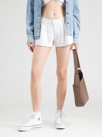 HOLLISTER Loosefit Veckad byxa 'LIVVY' i vit: framsida