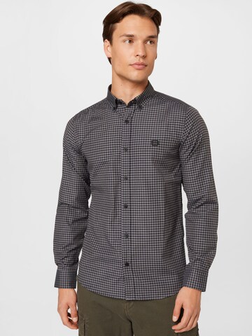 Coupe regular Chemise BURTON MENSWEAR LONDON en gris : devant