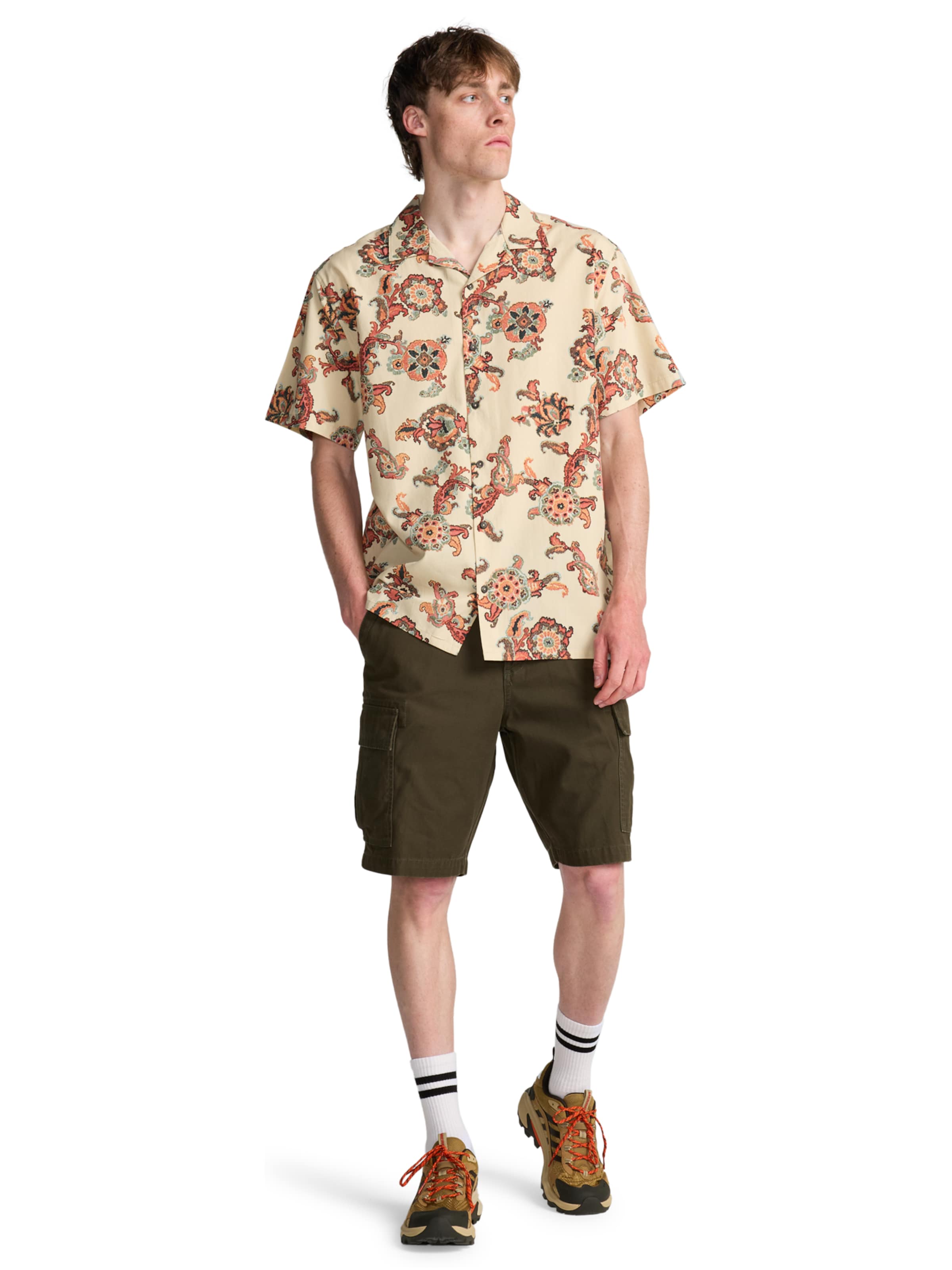BILLABONG Comfort fit Button Up Shirt 'Vacay' in Beige