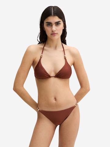Marc O'Polo Triangel Triangel-Bikini-Top ' Shiny ' in Braun: Vorderseite