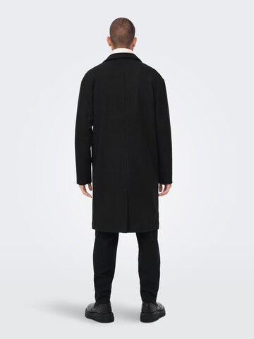 Only & Sons Between-Seasons Coat 'Morgan' in Black