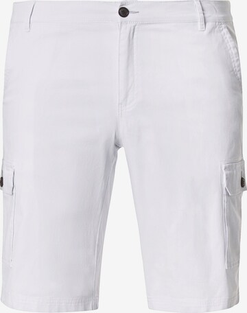 Charles Colby Loose fit Cargo Pants 'Baron Talon' in White: front