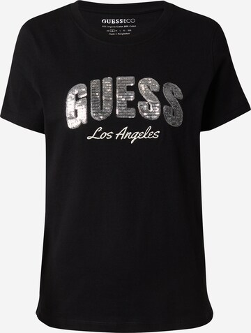 Maglietta di GUESS in nero: frontale