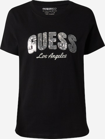 T-shirt GUESS en noir : devant