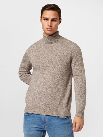 UNITED COLORS OF BENETTON Regularny krój Sweter w kolorze beżowy: przód