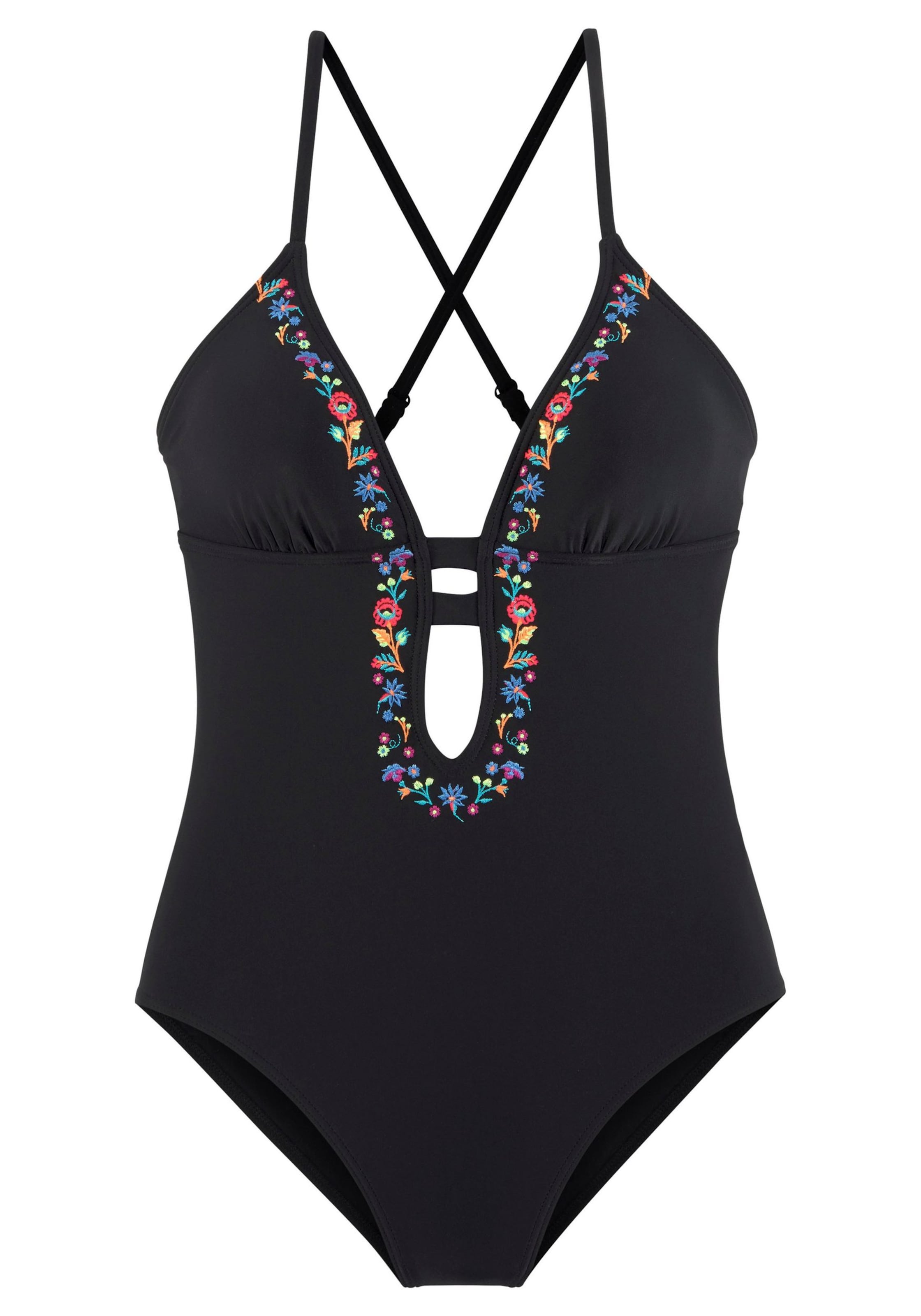 Regular Maillot de bain 'Flori' BUFFALO en noir : devant