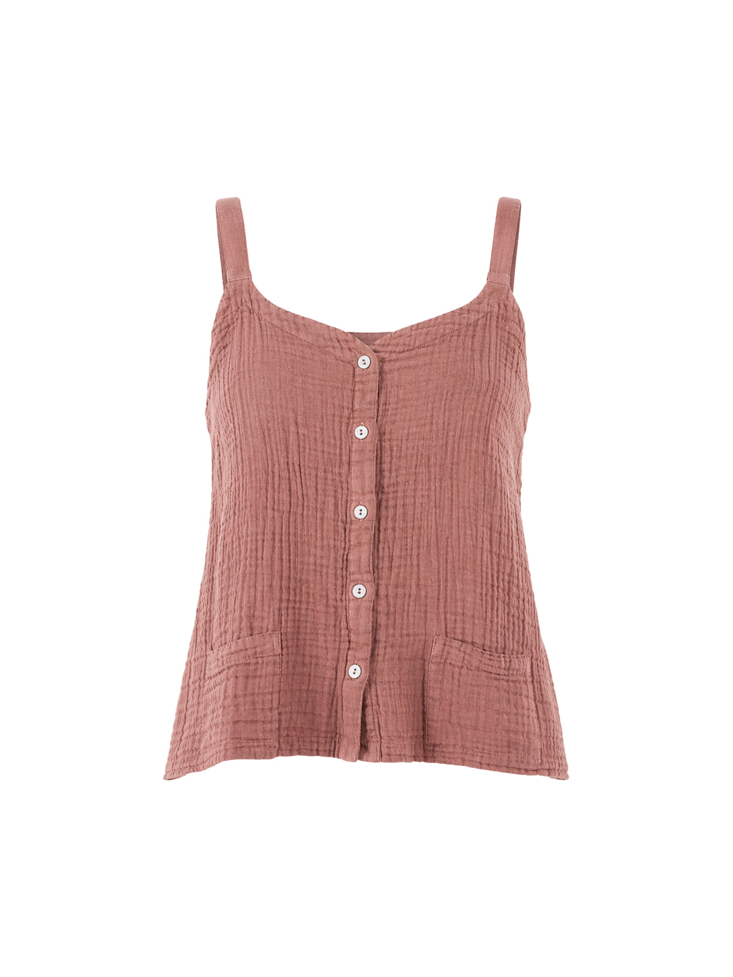 Top 'Haris' di Haris Cotton in marrone: frontale