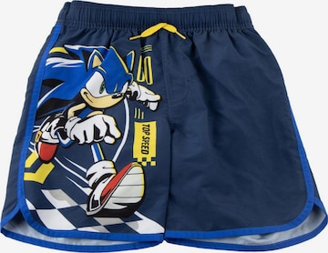 Sonic the Hedgehog Zwemshorts 'Sonic the Hedgehog Swim Shorts – Navy Blue' in Blauw: voorkant