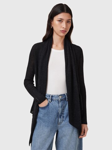 AllSaints Knit cardigan in Black: front