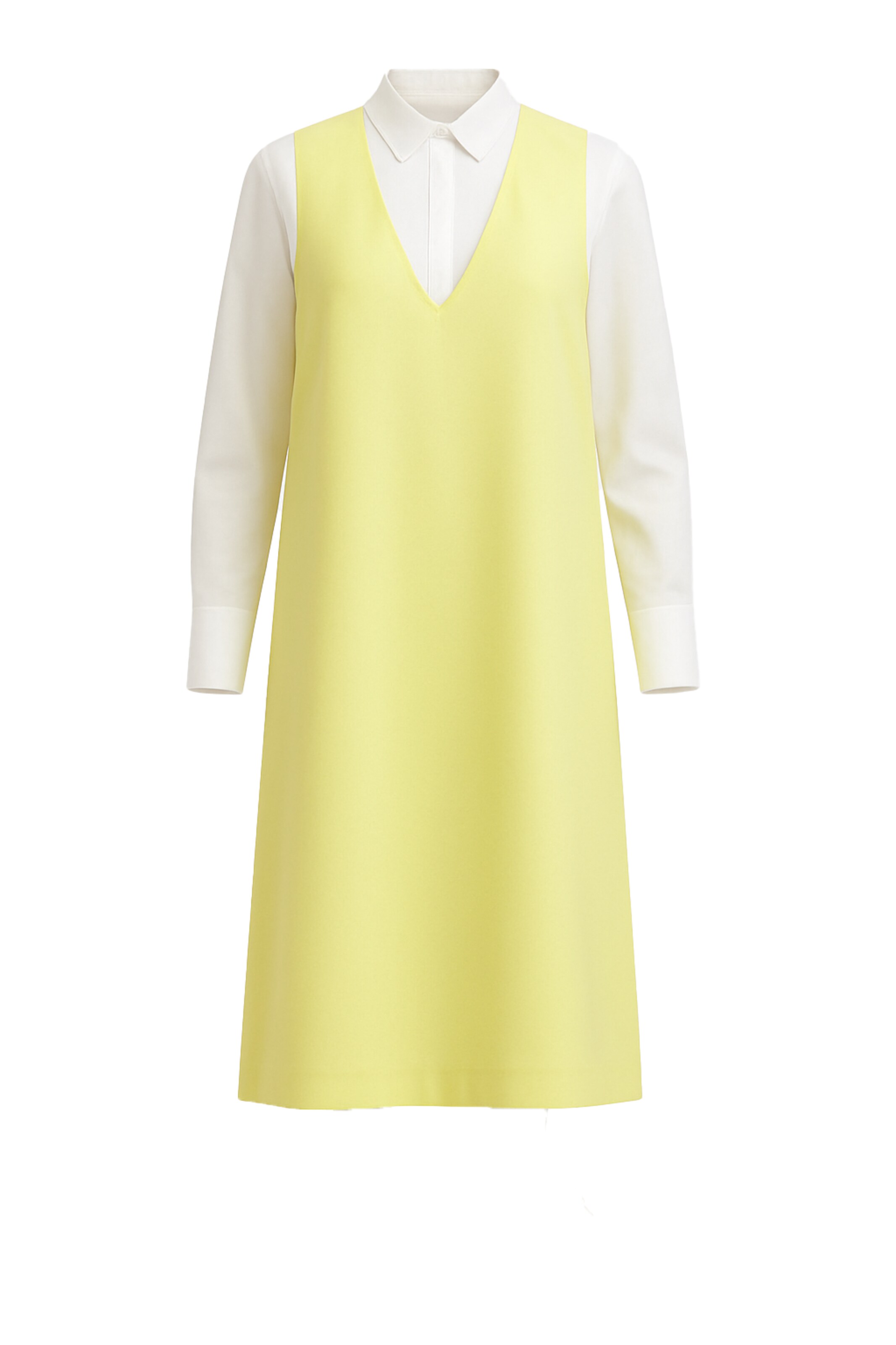 Robe-chemise Touche Prive en jaune : devant