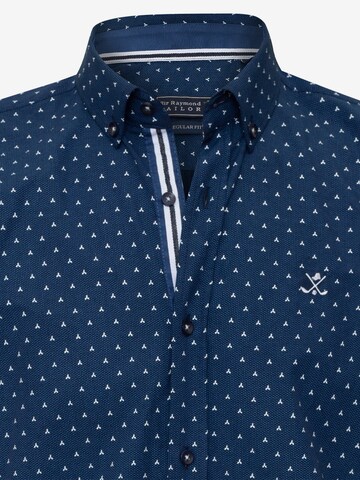 Sir Raymond Tailor Regular fit Button Up Shirt 'Luba' in Blue