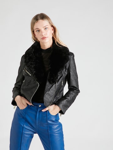 River Island Φθινοπωρινό και ανοιξιάτικο μπουφάν σε μαύρο: μπροστά