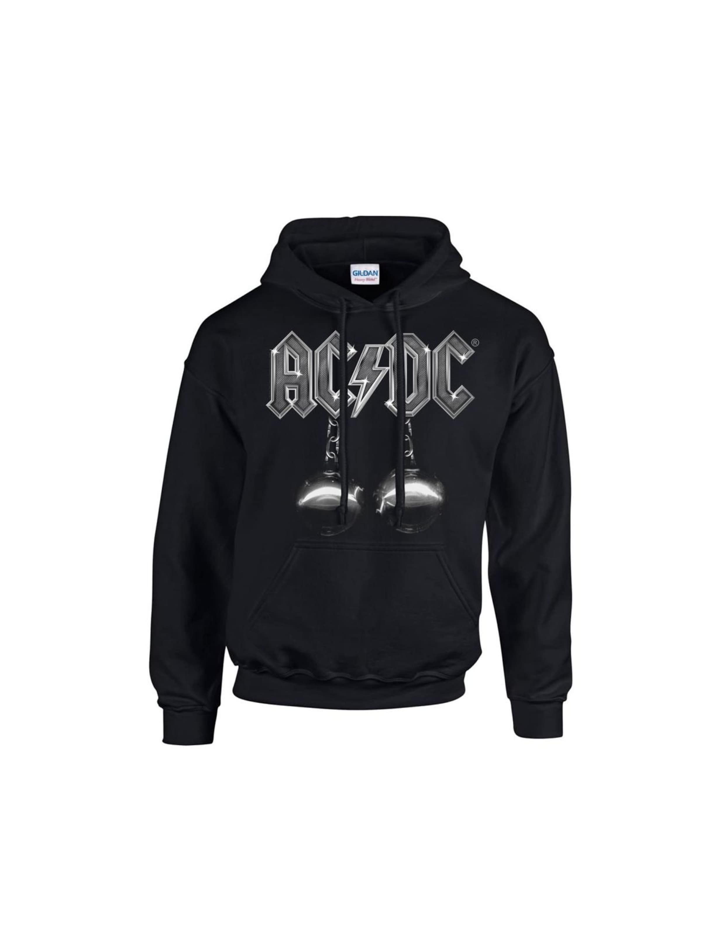 AC/DC Sweatshirt 'AC/DC Family Jewels Kapuzenpullover' in Black: front