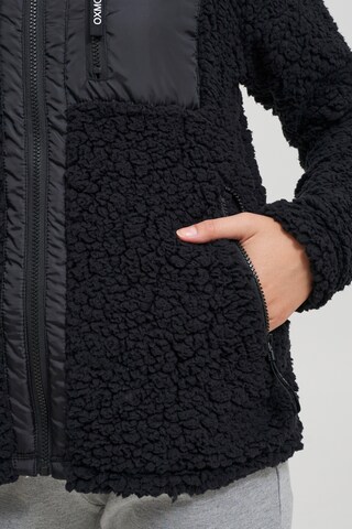 Oxmo Fleece jas in Zwart