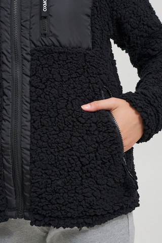 Oxmo Fleece jas in Zwart