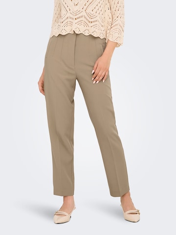 Regular Pantalon à plis 'ONLRaven' ONLY en marron : devant