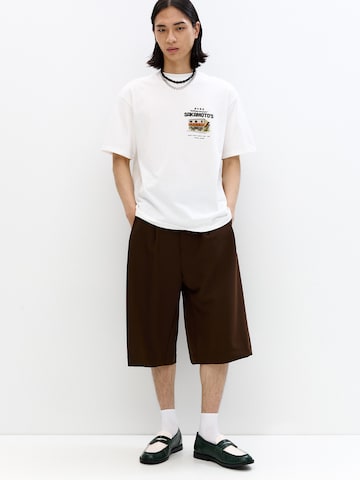 Pull&Bear T-Shirt 'SAKAMOTO' in Weiß