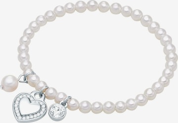 Bracelet Lulu & Jane en blanc : devant