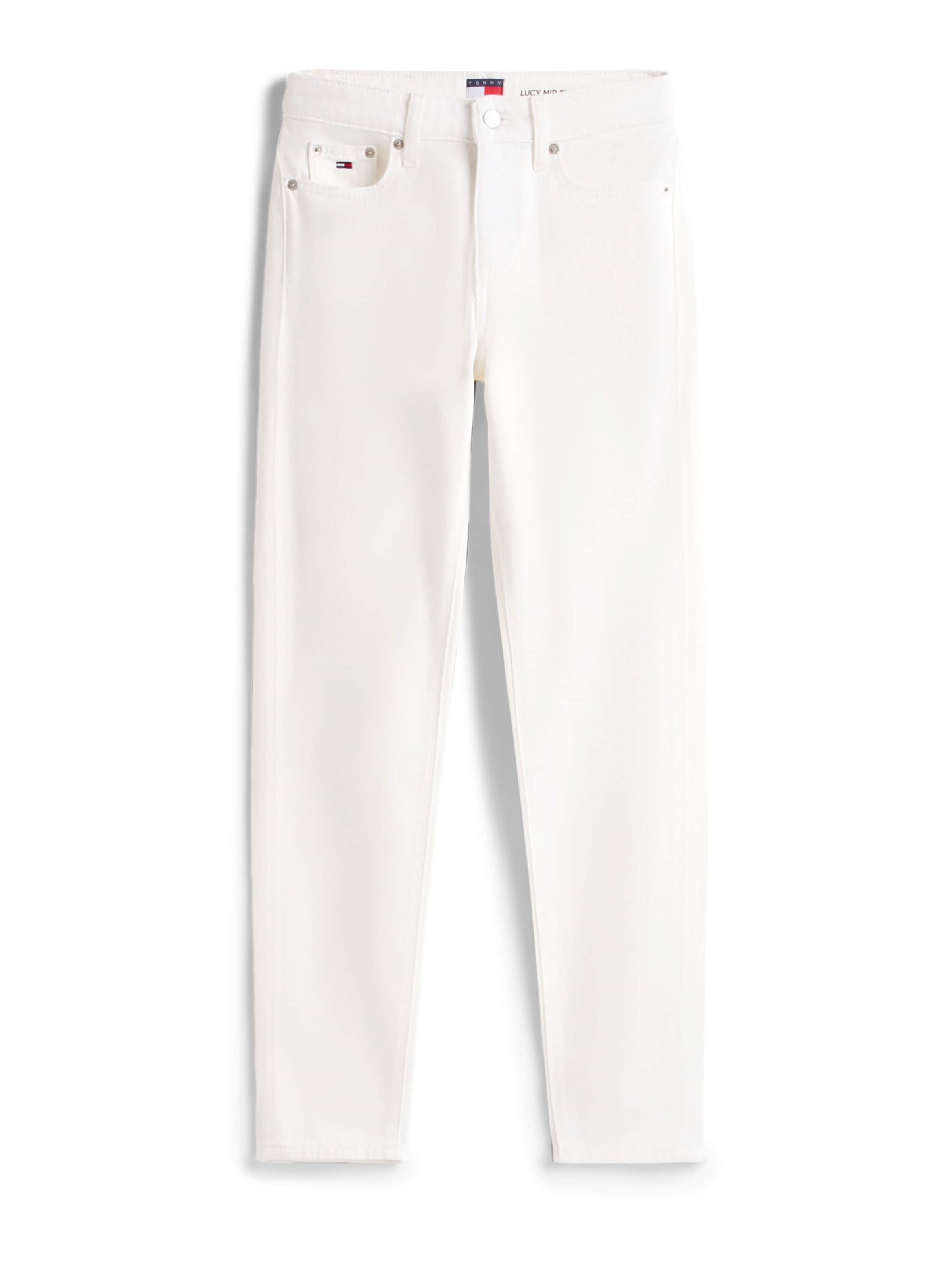 Coupe slim Jean Tommy Jeans en blanc : devant