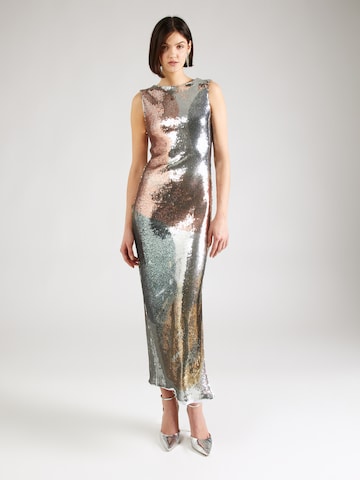 Fiorucci Večerna obleka | srebrna barva: sprednja stran