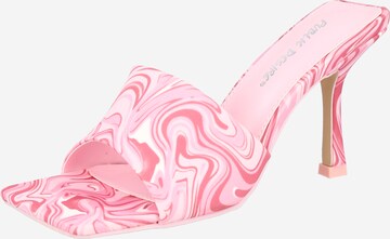 Public Desire Mules 'SWIRL IT' in Pink: front