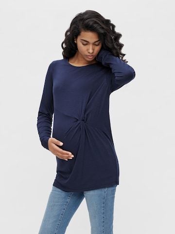 MAMALICIOUS Shirt 'Karely' in Blauw: voorkant