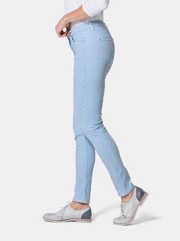 Skinny Jean 'Bella' Goldner en bleu